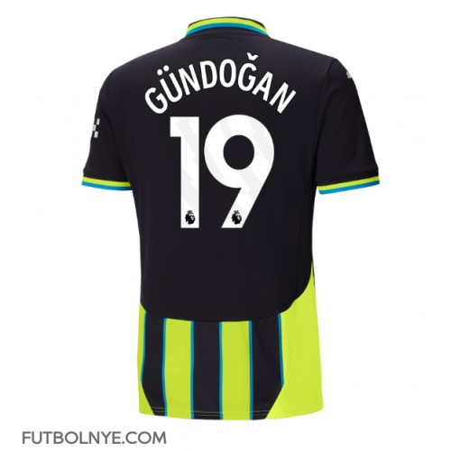 Camiseta Manchester City Ilkay Gundogan #19 Visitante Equipación 2024-25 manga corta